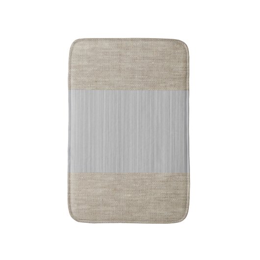 Lichtgrijs beige jute horizontale strepen mat (Voorkant Verticaal)