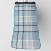 Lichtgrijs-blauw gestructureerd geruit golfheadcover (Draai 90)