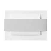 Lichtgrijs Effen Kleur Uitnodiging Buikband Uitnodigingen Wikkel (Voorkant Voorbeeld)