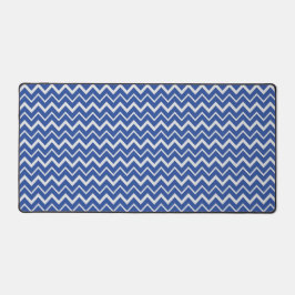 Lichtgrijs en blauw Chevron patroon Bureaumat