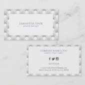 Lichtgrijs en wit decopatroon visitekaartje (Voorkant / Achterkant)