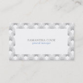 Lichtgrijs en wit decopatroon visitekaartje (Voorkant)