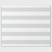 Lichtgrijs en wit reusachtig streeppatroon H Cadeaupapier (Vlak)