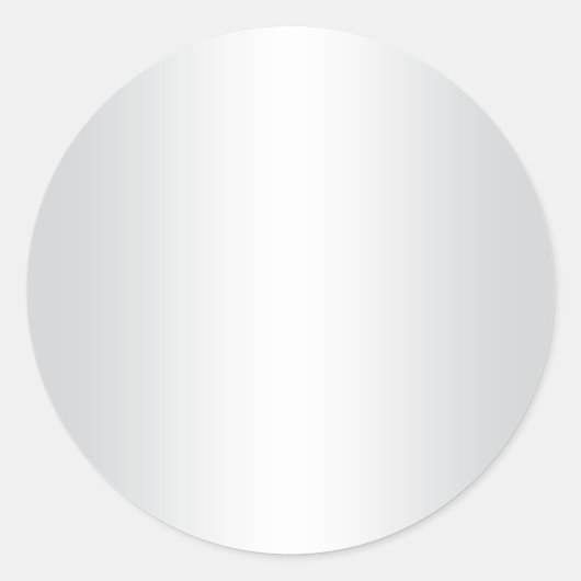 Lichtgrijs en wit verloop Blank Ronde Sticker (Voorkant)