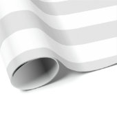 Lichtgrijs en Wit XL Streeppatroon Cadeaupapier (Rol Hoek)