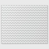 Lichtgrijs en witte Chevron Cadeaupapier (Vlak)