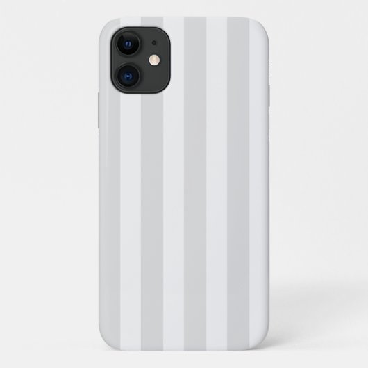 Lichtgrijs en witte snoepstrepen Case-Mate iPhone case (Achterkant)