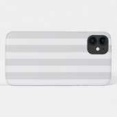 Lichtgrijs en witte snoepstrepen Case-Mate iPhone case (Achterkant (horizontaal))