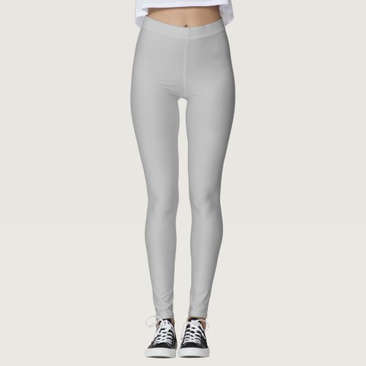 Lichtgrijs en zwart patroon leggings (Voorkant)