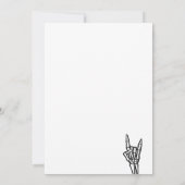 Lichtgrijs Geboren Twee Rock Gitaar 2e Verjaardag Kaart (Achterkant)