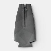 Lichtgrijs geometrisch maaspatroon Monogram Flesjeskoeler (Achterkant)