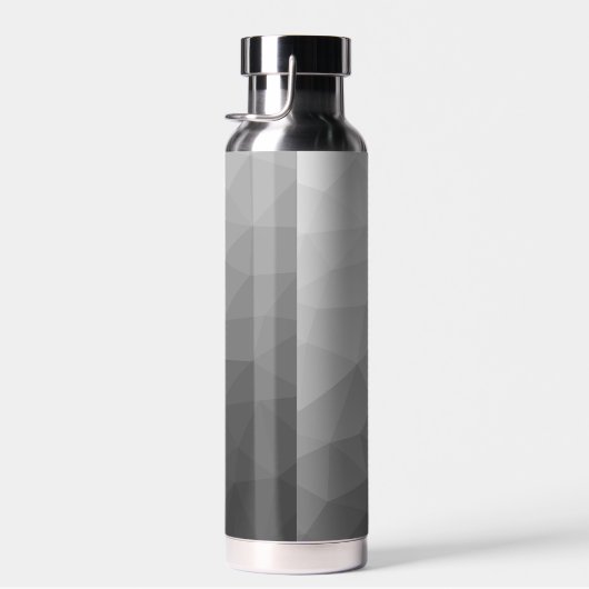 Lichtgrijs geometrisch Mesh Patroon Monogram Waterfles (Rechts)
