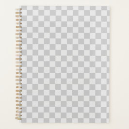 Lichtgrijs geruit dambordpatroon planner