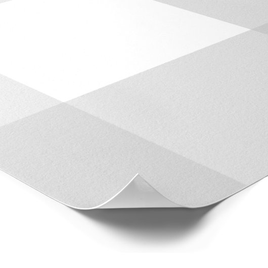 Lichtgrijs geruit welkomstbord poster (Hoek)