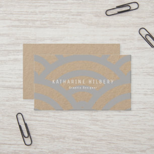Lichtgrijs golfpatroon Kraft Paper Visitekaartje