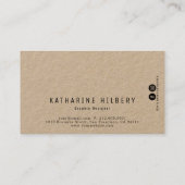 Lichtgrijs golfpatroon Kraft Paper Visitekaartje (Achterkant)