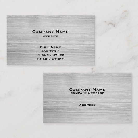 Lichtgrijs graniet Visitekaartje (Voorkant / Achterkant)