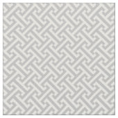 Lichtgrijs Grieks sleutelpatroon Stof (Close Up)