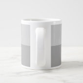 Lichtgrijs & Grijs Modern Initialen Monogram Grote Koffiekop (Achterkant)