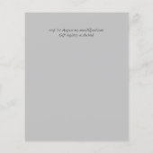 Lichtgrijs grijs schrift typografie budget bruilof (Achterkant)