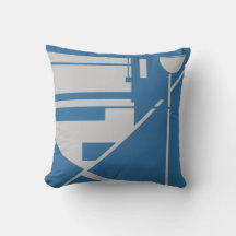 Lichtgrijs Helderblauw Geometrisch Abstract