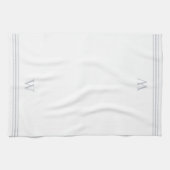 Lichtgrijs | Helling Stripe Monogram Theedoek (Horizontaal)