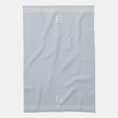 Lichtgrijs | Helling Stripe Monogram Theedoek (Verticaal)