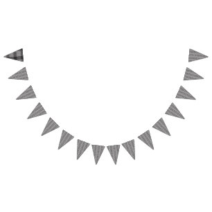 Lichtgrijs herhalend V-vormig patroon op een witte Vlaggetjes