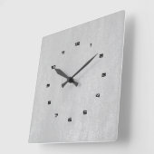 Lichtgrijs  kunstleder vierkante klok (Hoek)