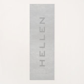 Lichtgrijs kunstleder yogamat (Voorkant)