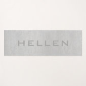 Lichtgrijs kunstleder yogamat (Voorkant (horizontaal))