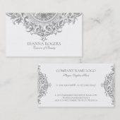 Lichtgrijs   Mandala Swirls Visitekaartje (Voorkant / Achterkant)