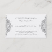 Lichtgrijs   Mandala Swirls Visitekaartje (Achterkant)