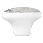 Lichtgrijs marmerpatroon keramische knop (Zijkant)