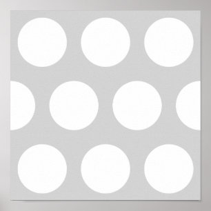 Lichtgrijs met Stippen Poster
