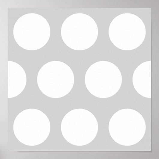 Lichtgrijs met Stippen Poster (Voorkant)