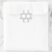 Lichtgrijs met stippen ronde sticker (Tas)