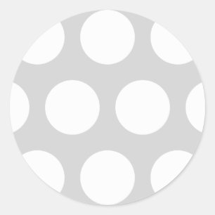 Lichtgrijs met stippen ronde sticker