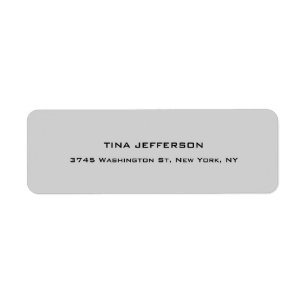 Lichtgrijs Modern Uniek Speciaal Persoonlijk Etiket