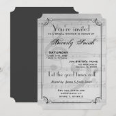 Lichtgrijs Musical thema vrijgezellenfeest Kaart (Voorkant / Achterkant)