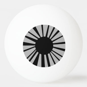 Lichtgrijs Oog & Zwarte Leerling op Witte Oogappel Pingpongbal
