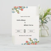 Lichtgrijs Oranje en Donker Geel Aquarel Bloem Kaart (Staand voorkant)