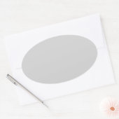 Lichtgrijs Ovale Sticker (Envelop)