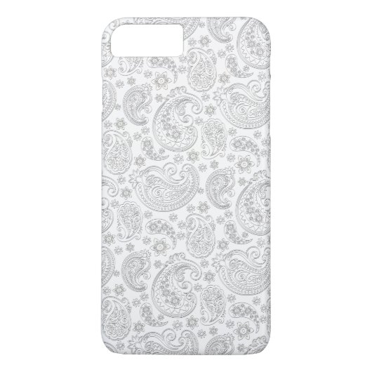 Lichtgrijs  Paisley Case-Mate iPhone Case (Achterkant)