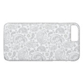Lichtgrijs  Paisley Case-Mate iPhone Case (Achterkant (Horizontaal))