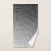 Lichtgrijs verloop geometrisch maaspatroon bad handdoek (Handdoek)