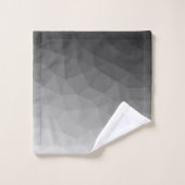 Lichtgrijs verloop geometrisch maaspatroon bad handdoek (Wasdoekje)