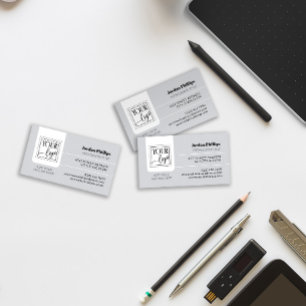 Lichtgrijs Voeg je Logo eenzijdig toe Visitekaartje