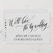 Lichtgrijs wanneer we je kunnen knuffelen uitgeste kaart (Voorkant / Achterkant)