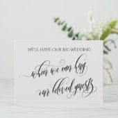 Lichtgrijs wanneer we je kunnen knuffelen uitgeste kaart (Staand voorkant)